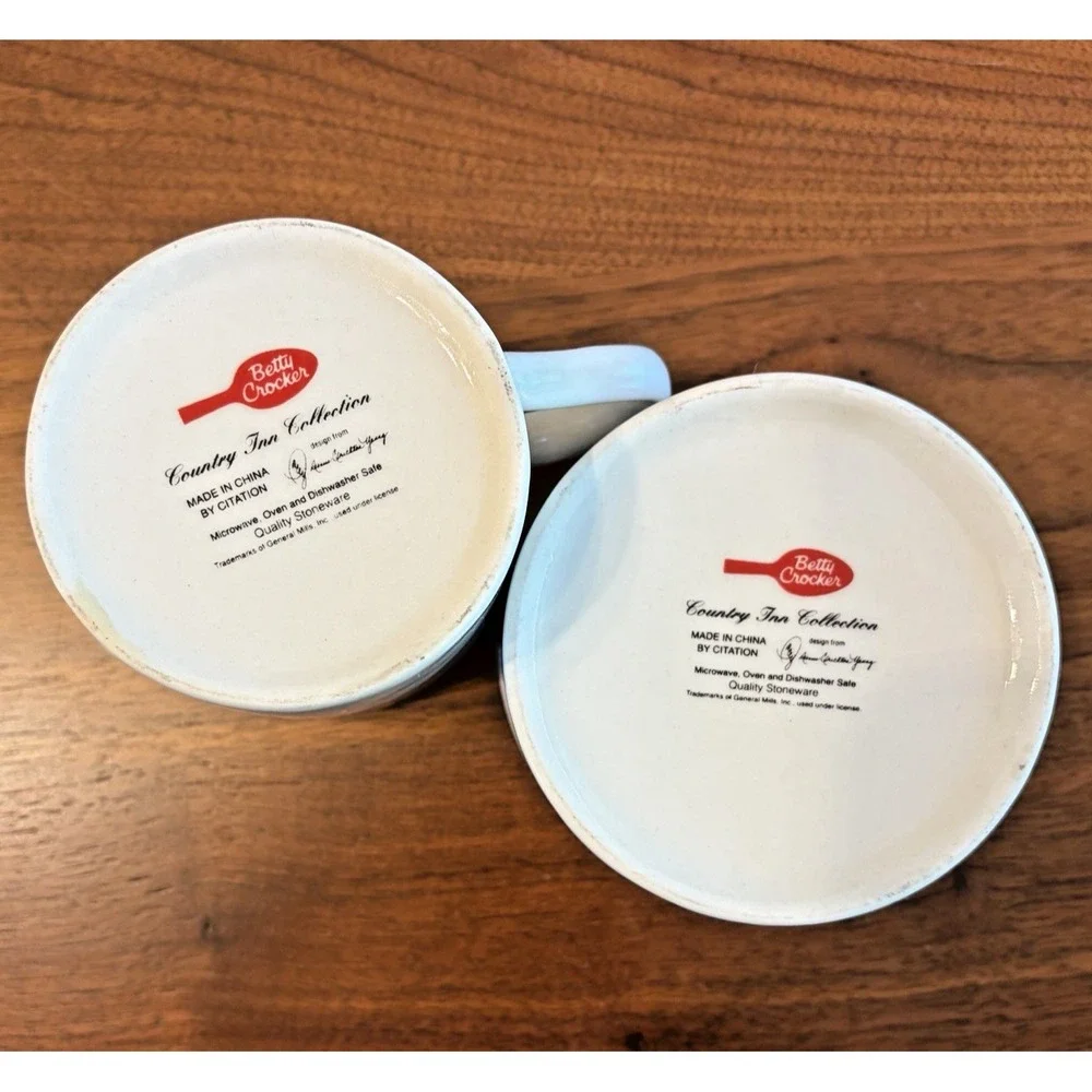 Betty Crocker Country Inn Collection Creamer and Sugar Bowl Set Stoneware